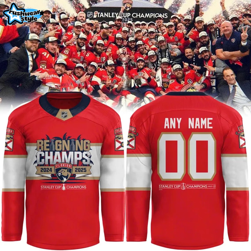 Florida Panthers 2025 Stanley Cup Champions Hockey Jersey Florida Panthers 2025 Stanley Cup Champions Hockey Jersey