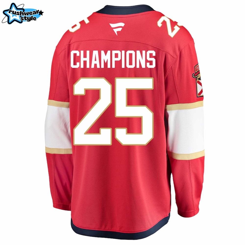 Florida Panthers Champions NHL Stanley Cup 2025 Hockey Jersey Florida Panthers Champions NHL Stanley Cup 2025 Hockey Jersey