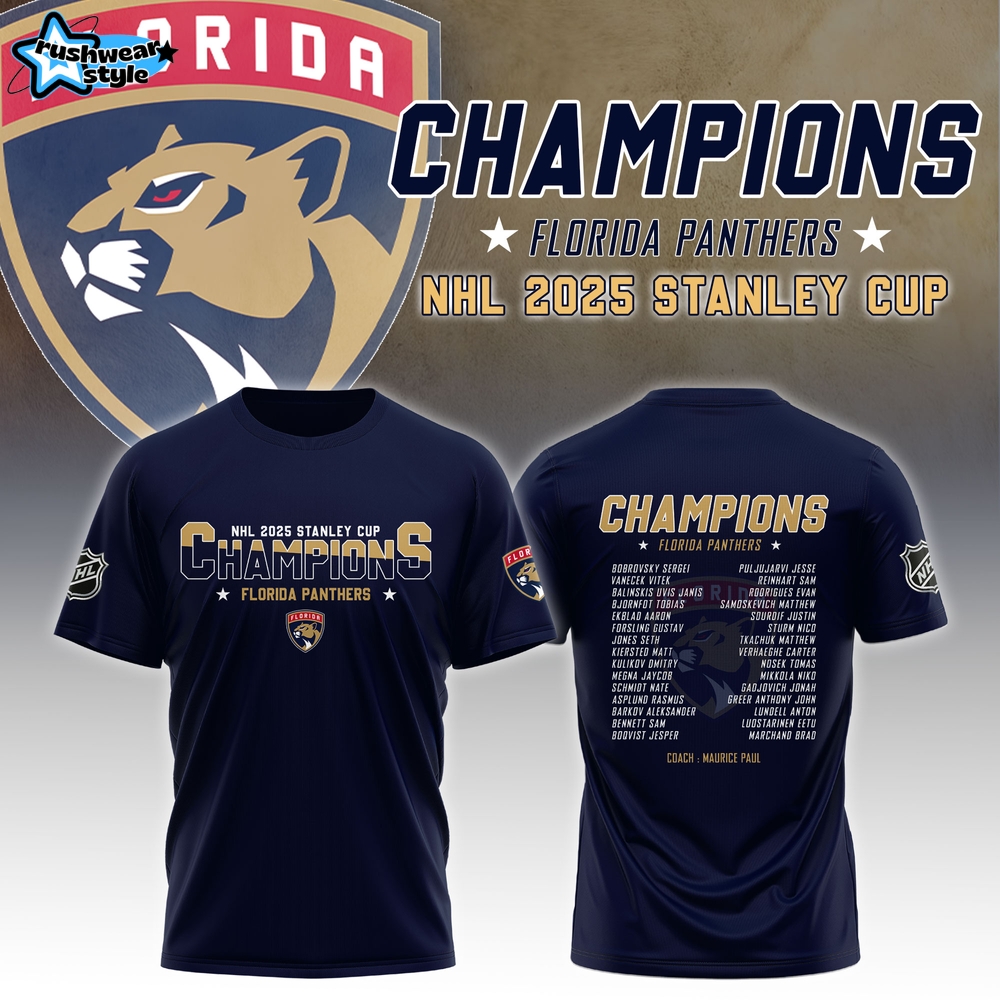 Florida Panthers Champions NHL Stanley Cup 2025 Shirt Florida Panthers Champions NHL Stanley Cup 2025 Shirt