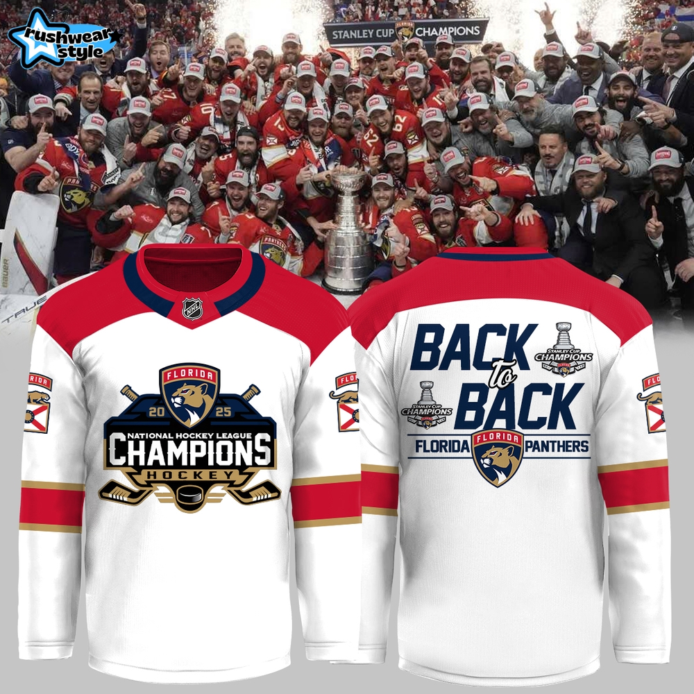 Florida Panthers Champions Stanley Cup Back To Back Jersey 2025 Florida Panthers Champions Stanley Cup Back To Back Jersey 2025