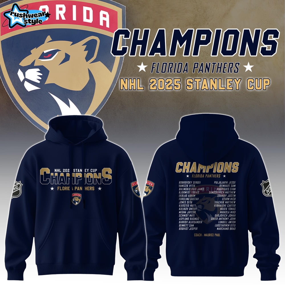 Florida Panthers NHL 2025 Stanley Cup Champions Hoodie Florida Panthers NHL 2025 Stanley Cup Champions Hoodie