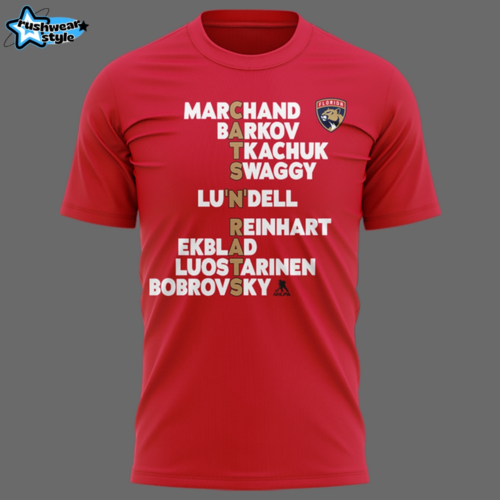 Florida Panthers "We Want the Cup" Special Red Tee Florida Panthers "We Want the Cup" Special Red Tee