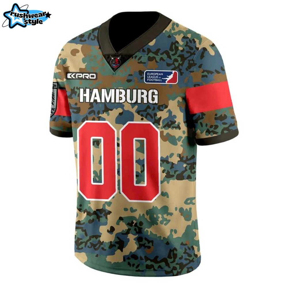 Hamburg Sea Devils Bundeswehr 2025 Camo Football Jersey Hamburg Sea Devils Bundeswehr 2025 Camo Football Jersey