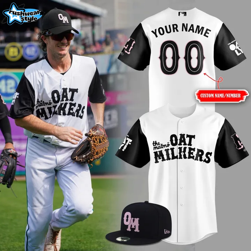 Hartford Yard Goats 2025 Malmo Oat Milkers Personalized Baseball Jersey Hartford Yard Goats 2025 Malmo Oat Milkers Personalized Baseball Jersey
