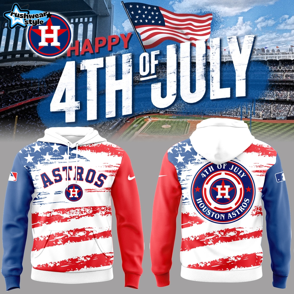 Houston Astros 4th of July Limited Edition White Hoodie Houston Astros 4th of July Limited Edition White Hoodie