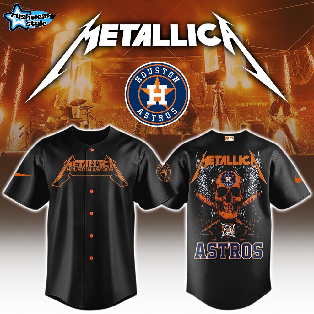 Houston Astros MLB x Metallica Jersey Limited Edition Houston Astros MLB x Metallica Jersey Limited Edition