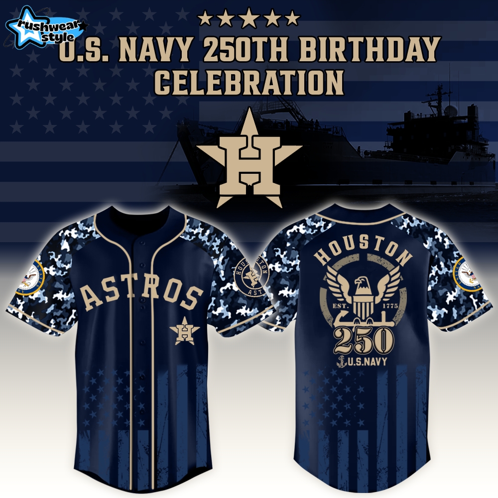 Houston Astros x US Navy 250th Birthday Edition 3D Baseball Jersey Houston Astros x US Navy 250th Birthday Edition 3D Baseball Jersey