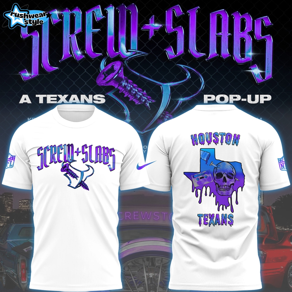 Houston Texans Football x DJ Screw Limited Edition White Shirt 2025 Houston Texans Football x DJ Screw Limited Edition White Shirt 2025