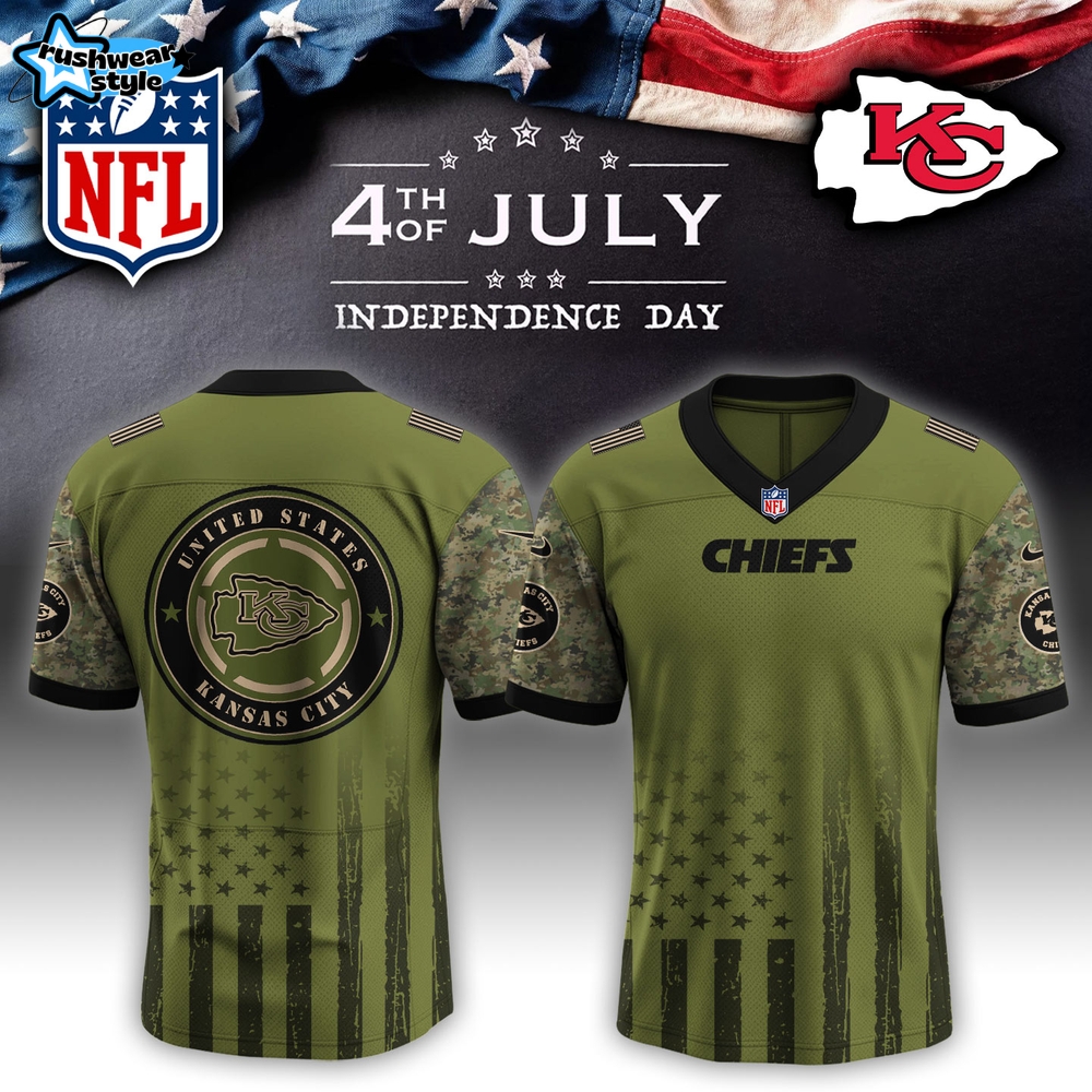 Kansas City Chiefs x 4th of July Independence Day Special Green Football Jersey Kansas City Chiefs x 4th of July Independence Day Special Green Football Jersey