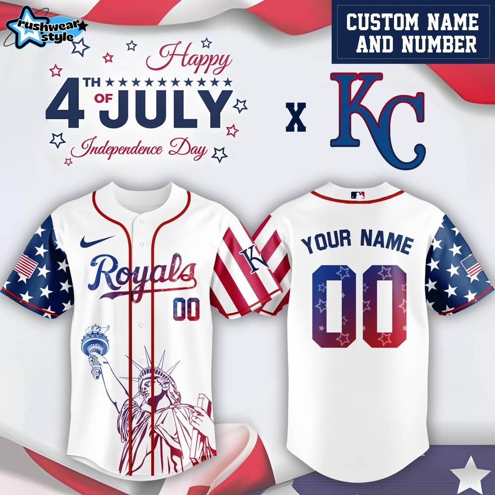Kansas City Royals x 4th Of July USA Baseball Jersey 2025 Kansas City Royals x 4th Of July USA Baseball Jersey 2025