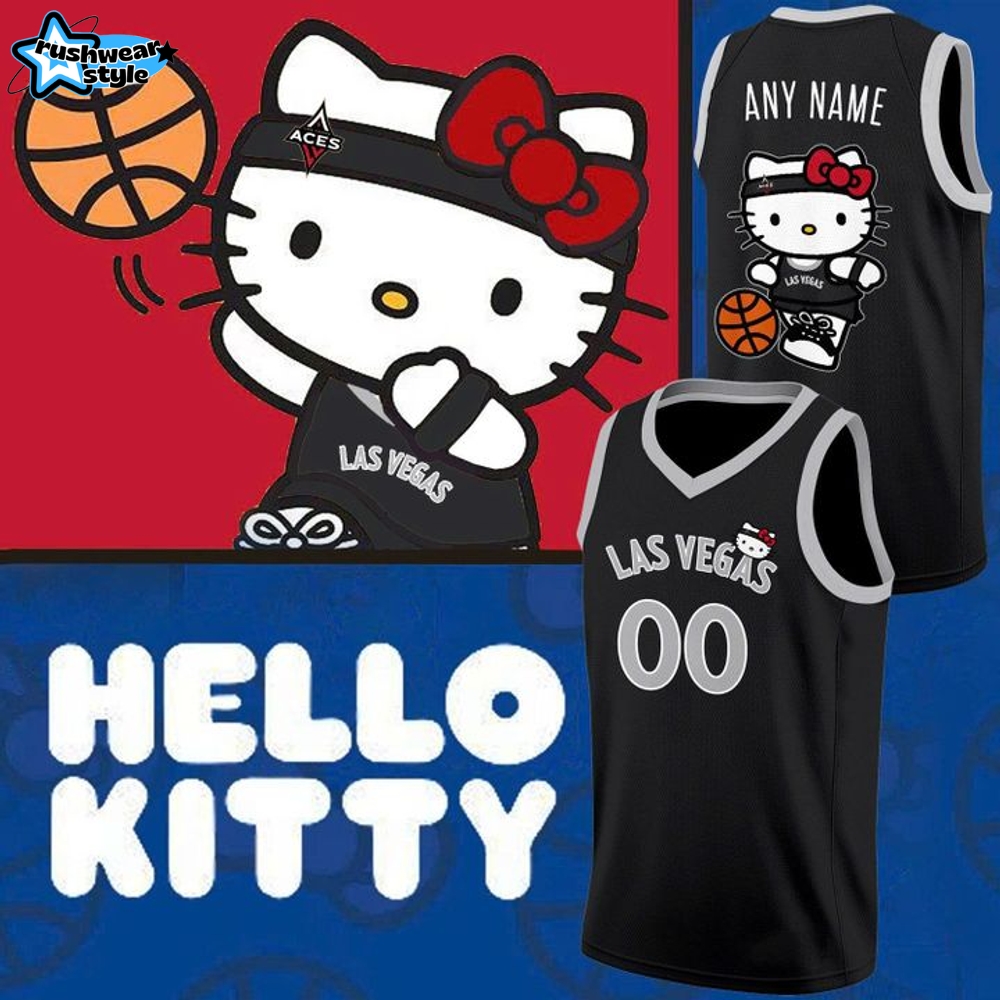 Las Vegas Aces Sweet Style Kitty Charm Personalized Basketball Jersey Las Vegas Aces Sweet Style Kitty Charm Personalized Basketball Jersey