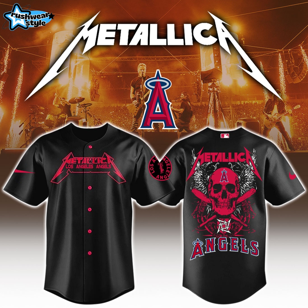Los Angeles Angels MLB x Metallica Jersey Limited Edition Los Angeles Angels MLB x Metallica Jersey Limited Edition