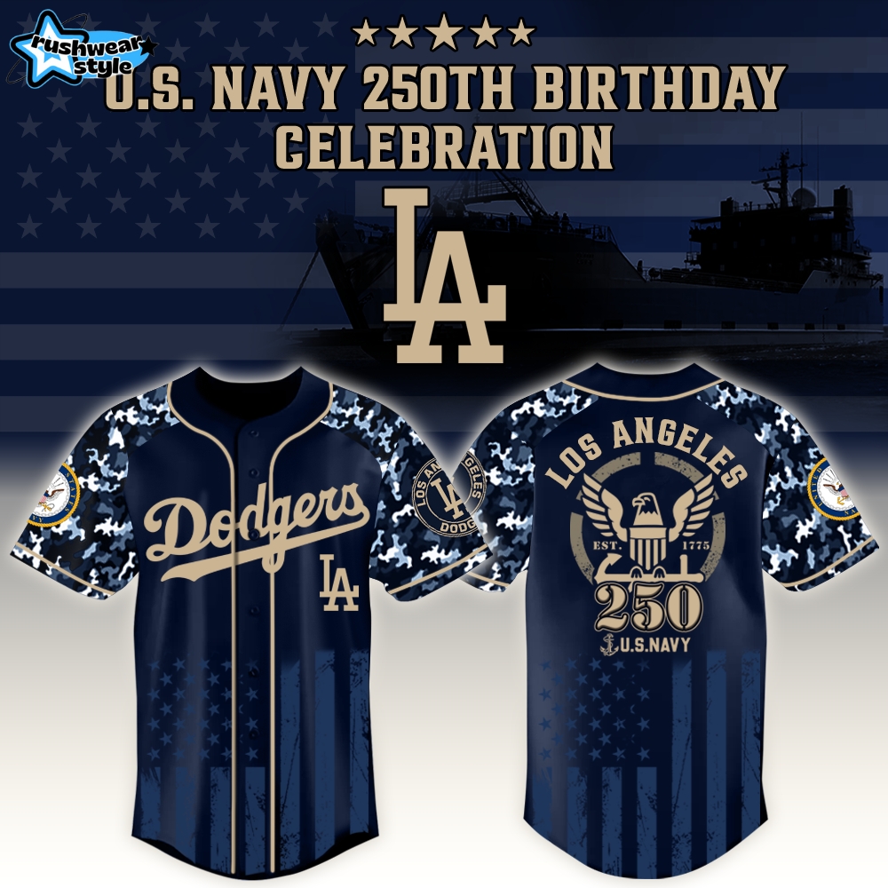 Los Angeles Dodgers x US Navy 250th Birthday Edition 3D Baseball Jersey Los Angeles Dodgers x US Navy 250th Birthday Edition 3D Baseball Jersey