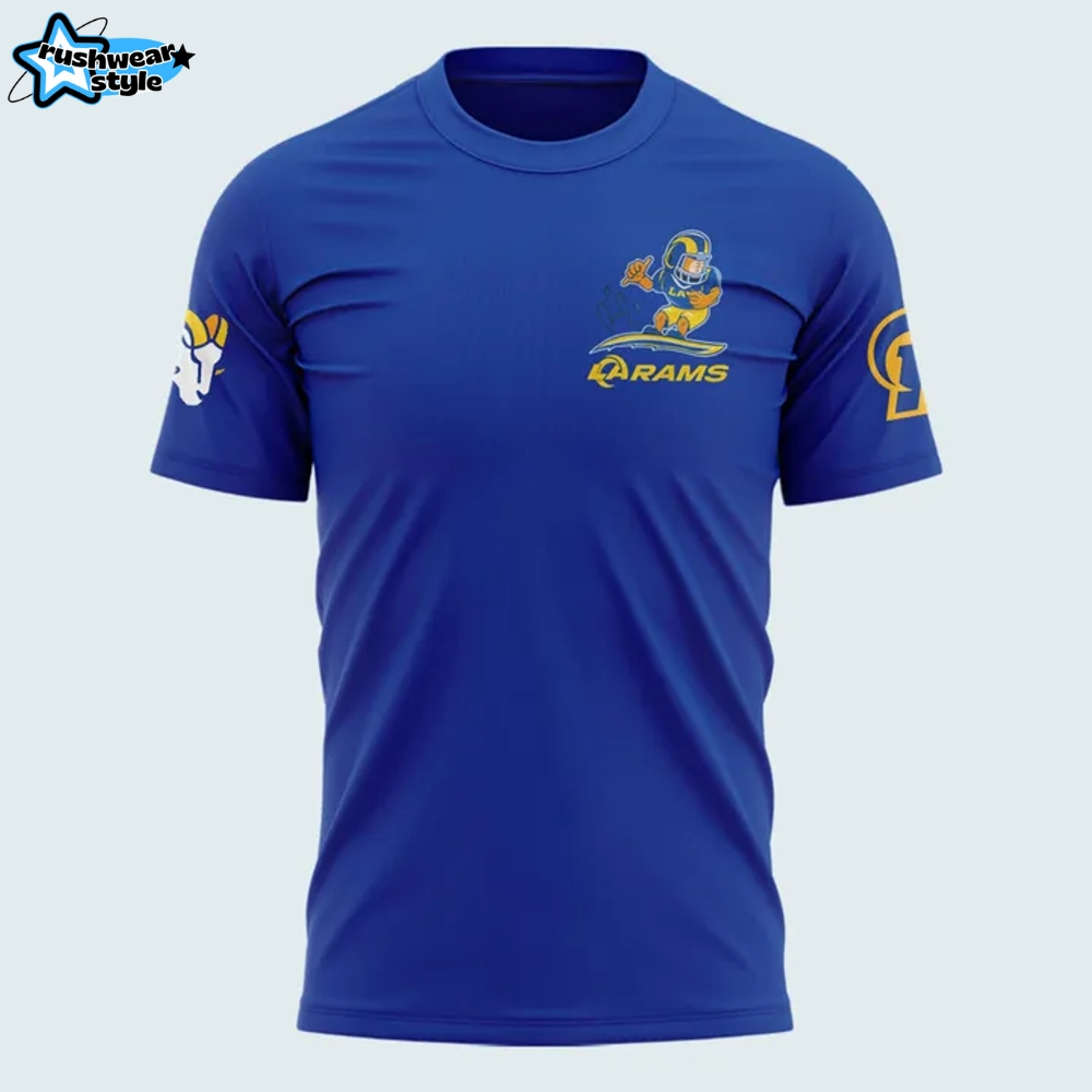 Los Angeles Rams 2025 Mauicamp Blue T-shirt Los Angeles Rams 2025 Mauicamp Blue T-shirt