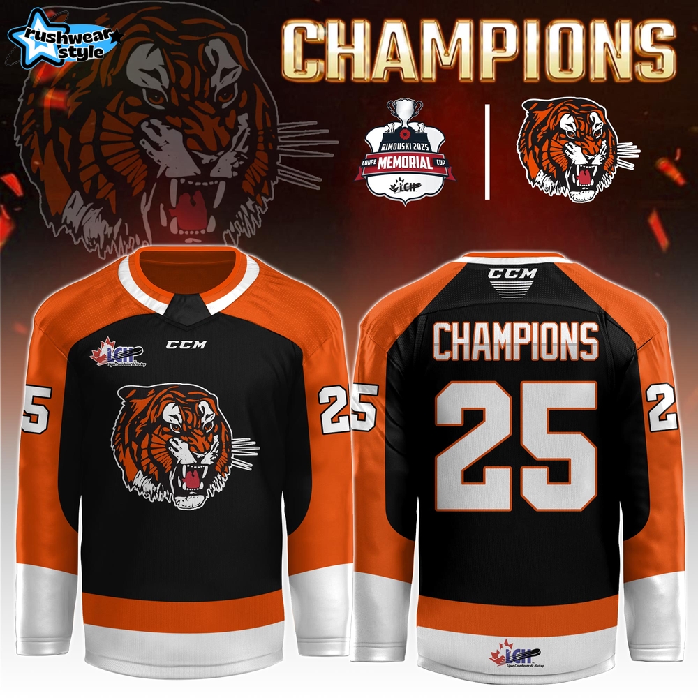 Medicine Hat Tigers Memorial Cup 2025 Champions Limited Edition Hockey Jersey Medicine Hat Tigers Memorial Cup 2025 Champions Limited Edition Hockey Jersey