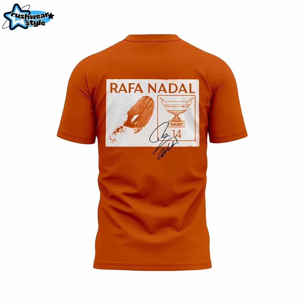 Merci Rafa Rafael Nadal Roland Garros Tribute Signature Orange Shirt Merci Rafa Rafael Nadal Roland Garros Tribute Signature Orange Shirt