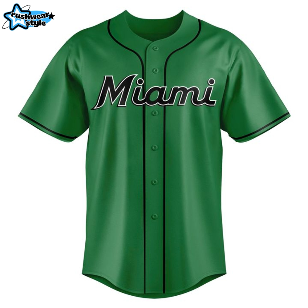 Miami Marlins Flanigan's Fest 2025 Special Green Baseball Jersey Miami Marlins Flanigan's Fest 2025 Special Green Baseball Jersey