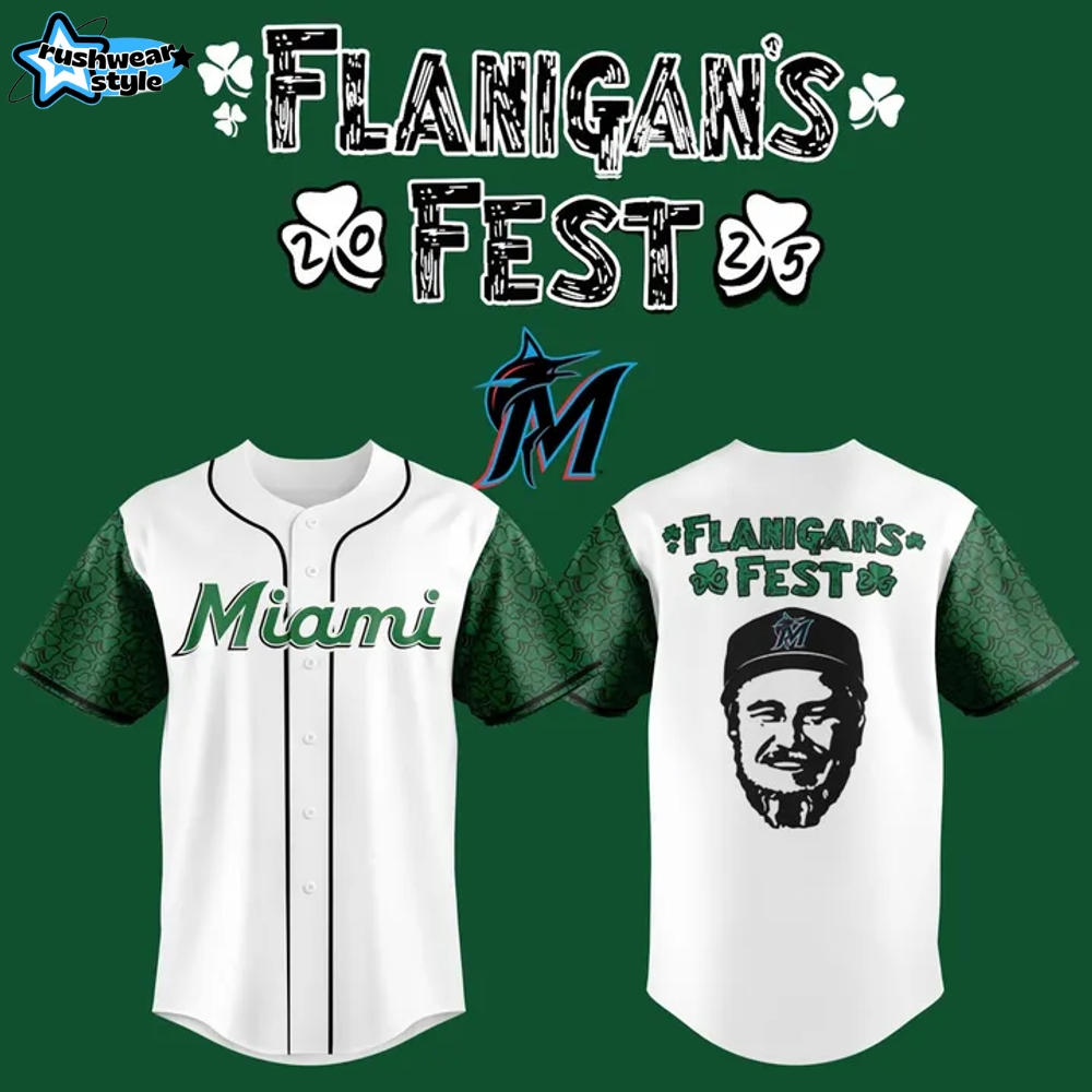 Miami Marlins Flanigan's Fest 2025 Special White Baseball Jersey Miami Marlins Flanigan's Fest 2025 Special White Baseball Jersey
