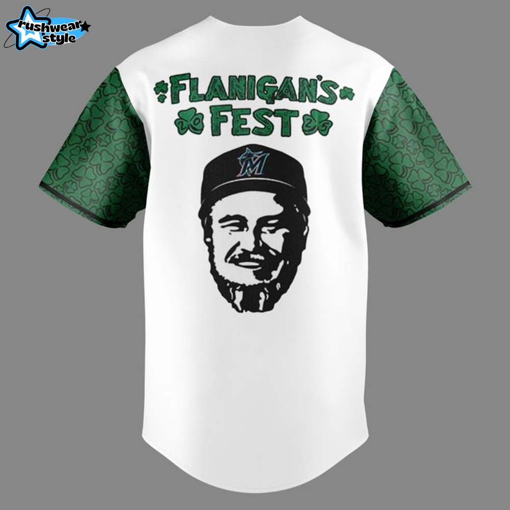 Miami Marlins Flanigan's Fest 2025 Special White Baseball Jersey Miami Marlins Flanigan's Fest 2025 Special White Baseball Jersey