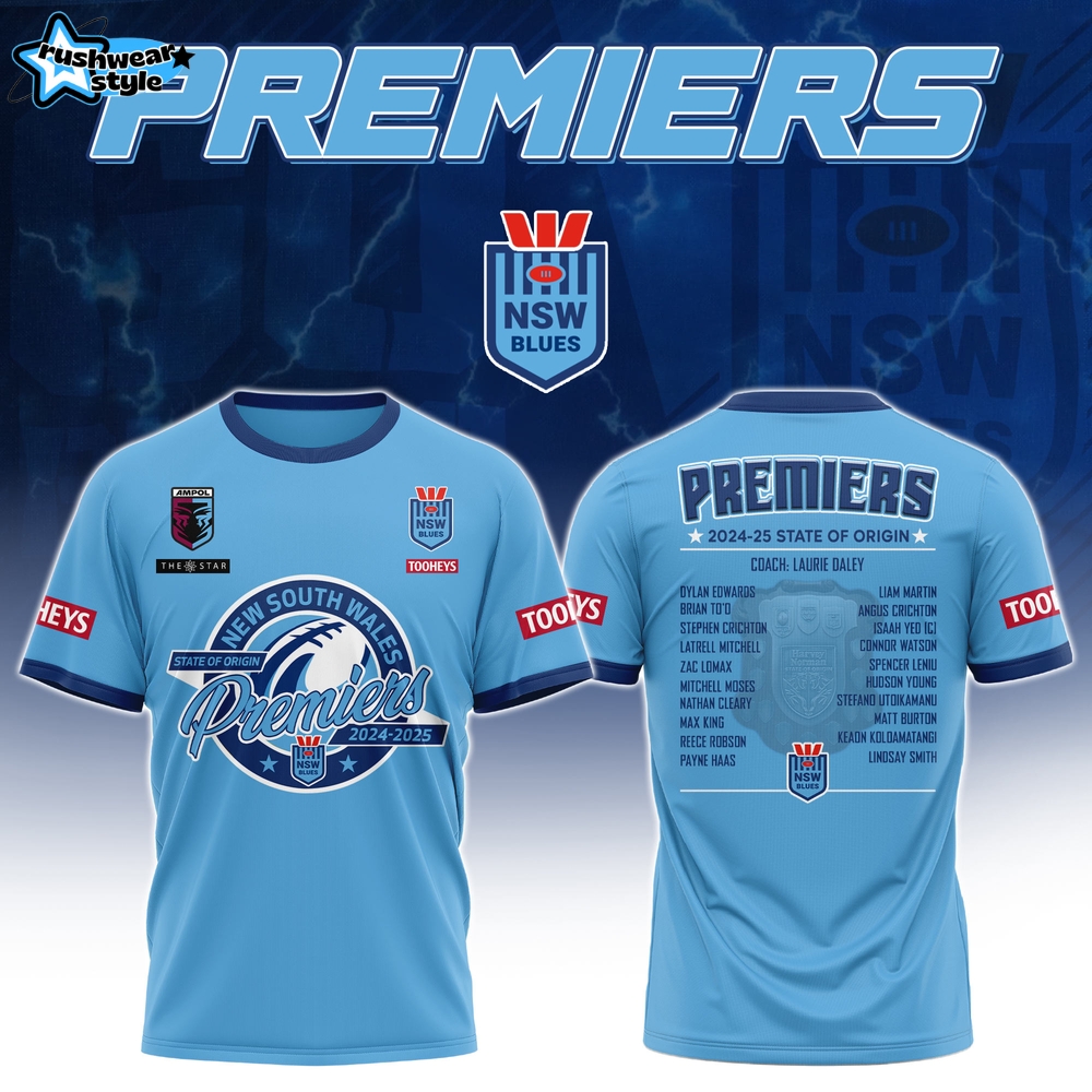 NSW Blues 2025 Premiers State Of Origin Limited Shirt NSW Blues 2025 Premiers State Of Origin Limited Shirt