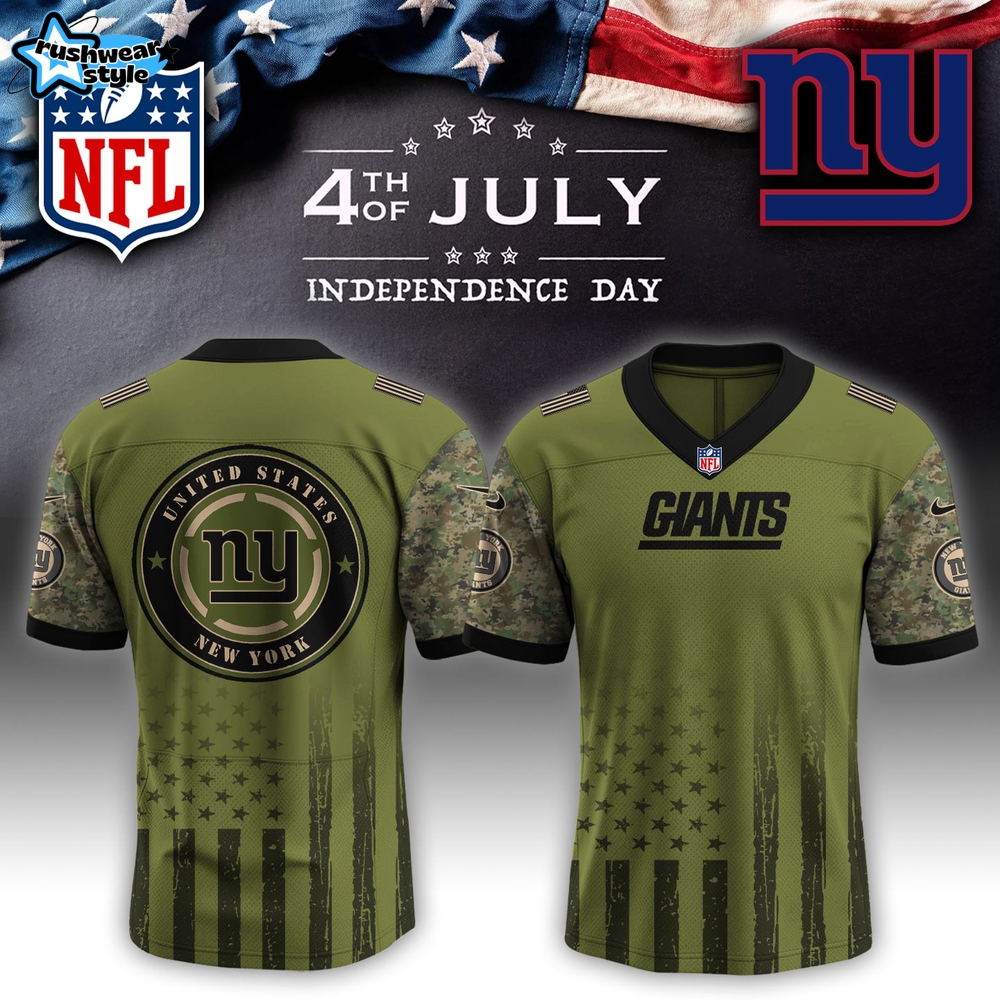 New York Giants x 4th of July Independence Day Special Green Football Jersey New York Giants x 4th of July Independence Day Special Green Football Jersey
