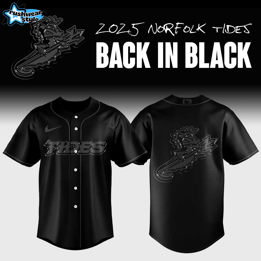 Norfolk Tides x Back In Black 2025 Baseball Jersey Norfolk Tides x Back In Black 2025 Baseball Jersey