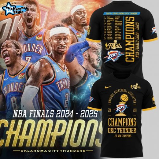 Oklahoma City Thunder 2x NBA Champions Special Black Shirt