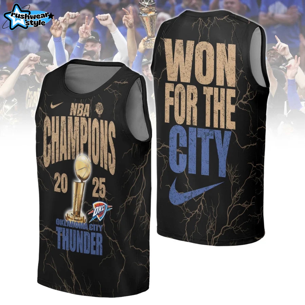 Oklahoma City Thunder NBA Champions "Won For The City" 2025 Basketball Jersey Oklahoma City Thunder NBA Champions "Won For The City" 2025 Basketball Jersey