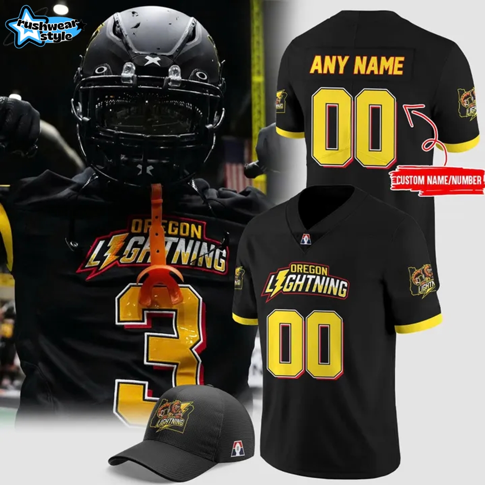 Oregon Lightning Limited Edition Custom Football Jersey Oregon Lightning Limited Edition Custom Football Jersey