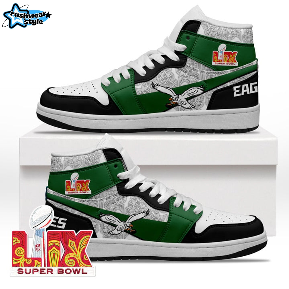 Philadelphia Eagles Super Bowl LIX Kelly Green Air Jordan 1 Sneaker Philadelphia Eagles Super Bowl LIX Kelly Green Air Jordan 1 Sneaker