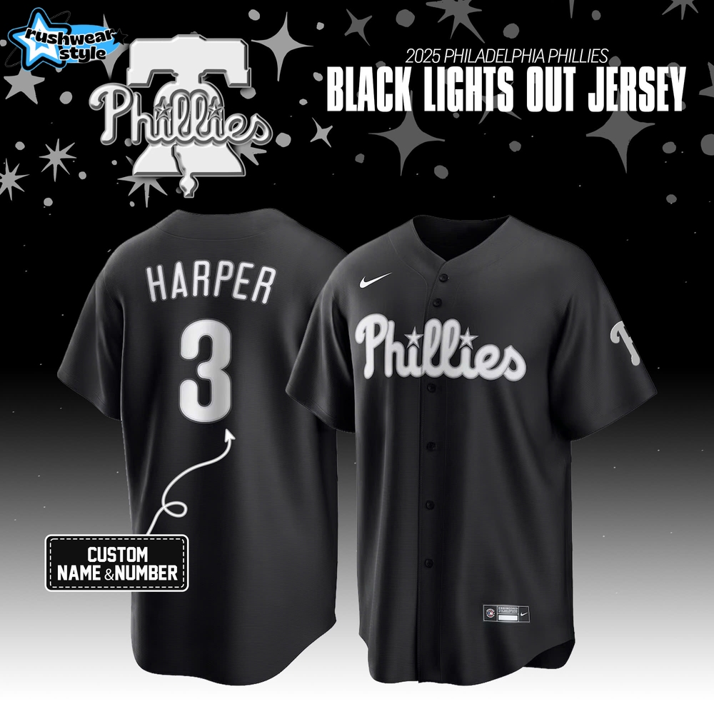 Philadelphia Phillies Black Lights Out 2025 Special Baseball Jersey Philadelphia Phillies Black Lights Out 2025 Special Baseball Jersey