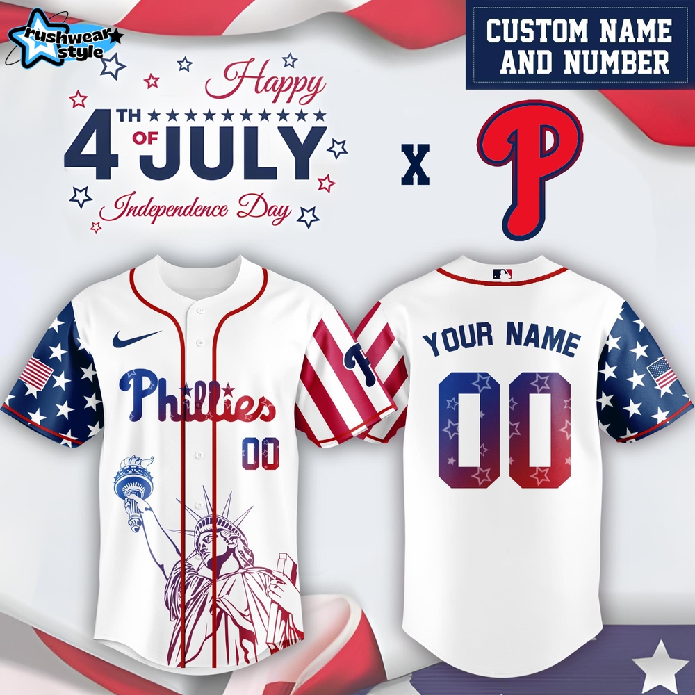 Philadelphia Phillies x 4th Of July USA Baseball Jersey 2025 Philadelphia Phillies x 4th Of July USA Baseball Jersey 2025