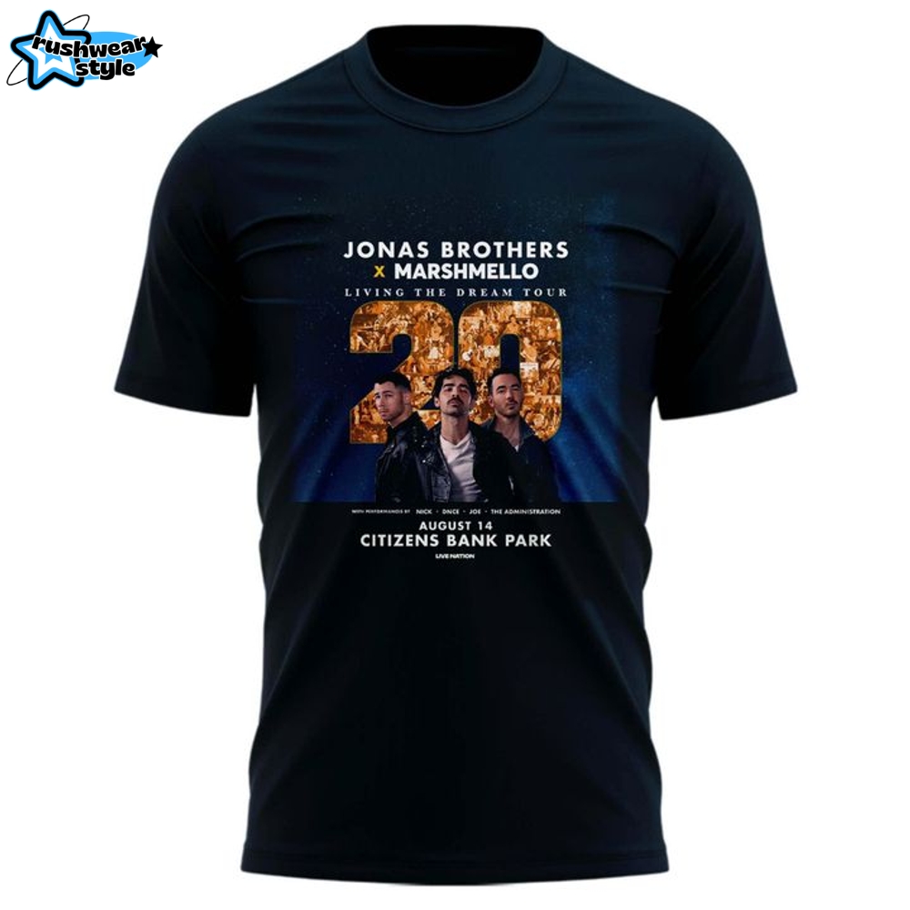 Philadelphia Phillies x Jonas Brothers JONAS20 Living The Dream Tour Shirt Philadelphia Phillies x Jonas Brothers JONAS20 Living The Dream Tour Shirt