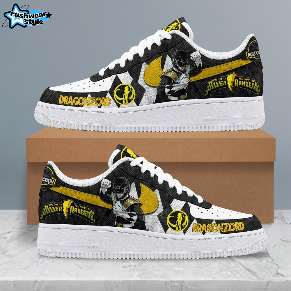 Power Rangers All Characters Special Edition Black Air Force 1 Sneaker Power Rangers All Characters Special Edition Black Air Force 1 Sneaker