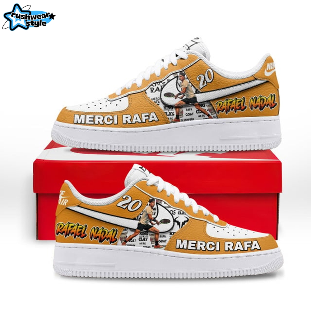 Rafael Nadal "Merci Rafa" Special Air Force 1 Sneaker Rafael Nadal "Merci Rafa" Special Air Force 1 Sneaker