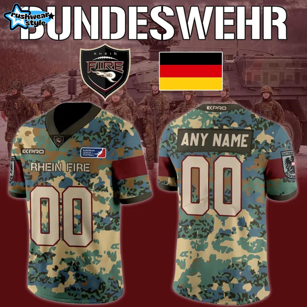 Rhein Fire Bundeswehr 2025 Camo Football Jersey Rhein Fire Bundeswehr 2025 Camo Football Jersey