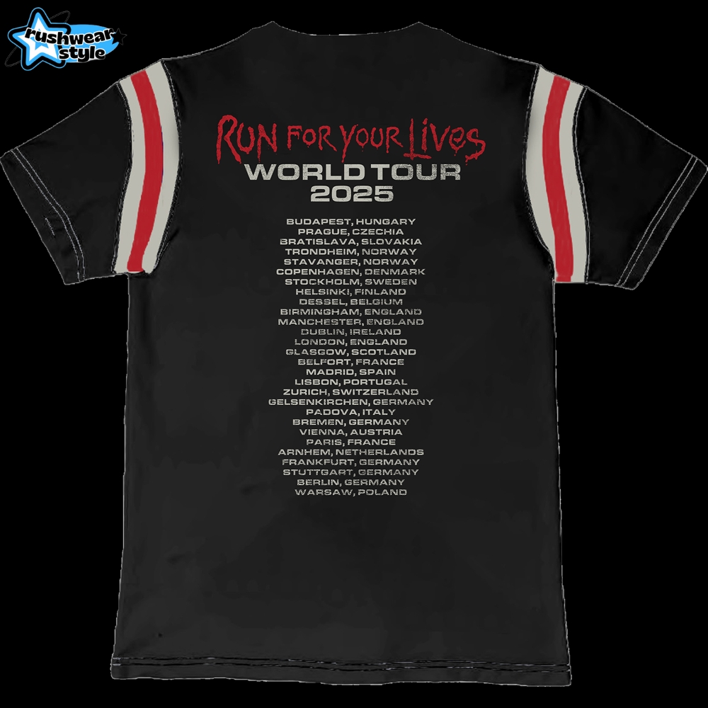 Run For Your Lives Vintage 2025 Tour Tee Run For Your Lives Vintage 2025 Tour Tee