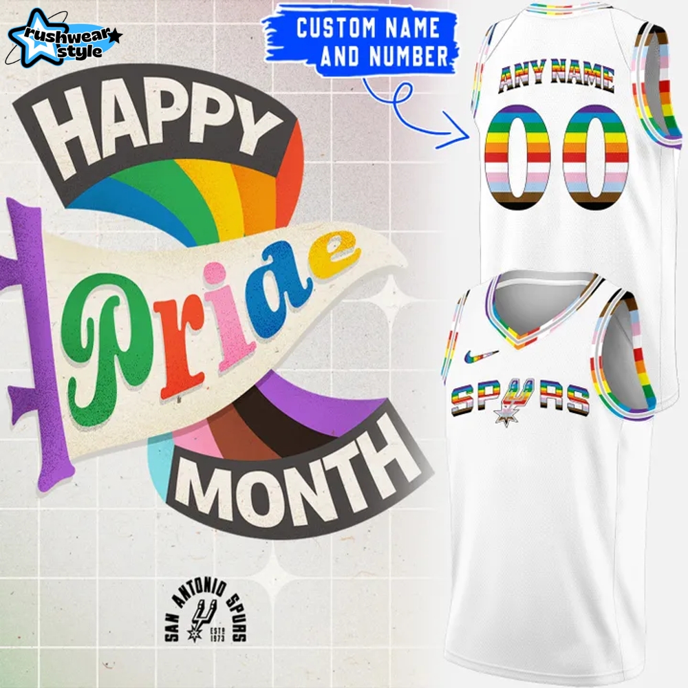 San Antonio Spurs x Happy Pride Month 2025 Basketball Jersey San Antonio Spurs x Happy Pride Month 2025 Basketball Jersey