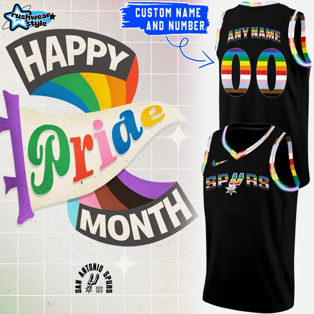San Antonio Spurs x Happy Pride Month 2025 Basketball Jersey San Antonio Spurs x Happy Pride Month 2025 Basketball Jersey