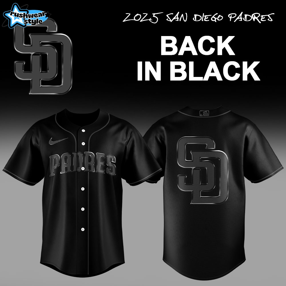 San Diego Padres Back In Black Limited Edition Jersey San Diego Padres Back In Black Limited Edition Jersey