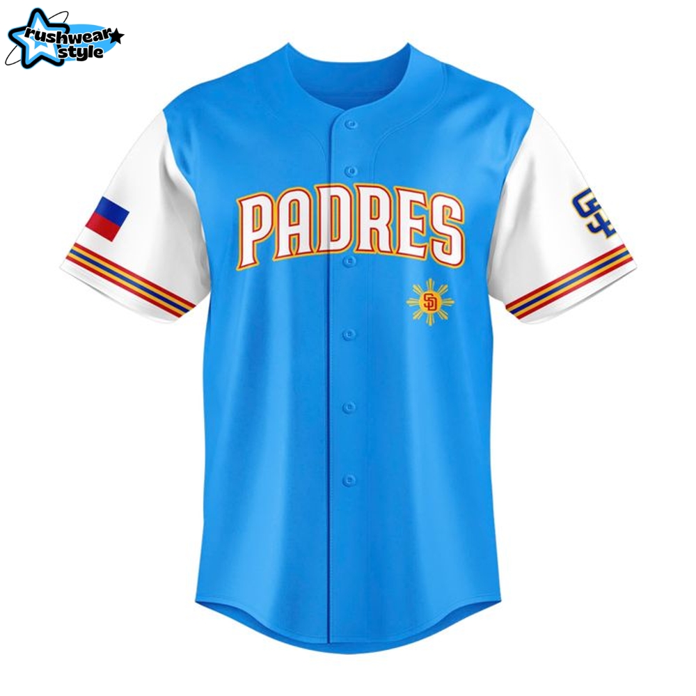 San Diego Padres Filipino Heritage Night 2025 Customized Baseball Jersey San Diego Padres Filipino Heritage Night 2025 Customized Baseball Jersey