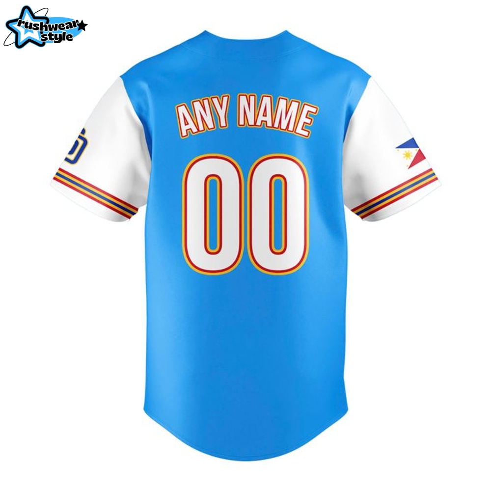 San Diego Padres Filipino Heritage Night 2025 Customized Baseball Jersey San Diego Padres Filipino Heritage Night 2025 Customized Baseball Jersey