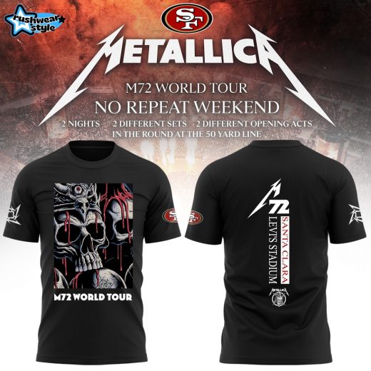 San Francisco 49ers x M72 World Tour Black T-Shirt 2025 A Must-Have for Fans!