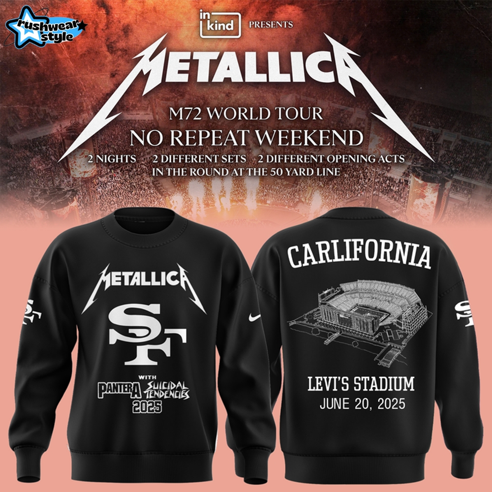 San Francisco 49ers x Metallica M72 World Tour Special Sweatshirt San Francisco 49ers x Metallica M72 World Tour Special Sweatshirt