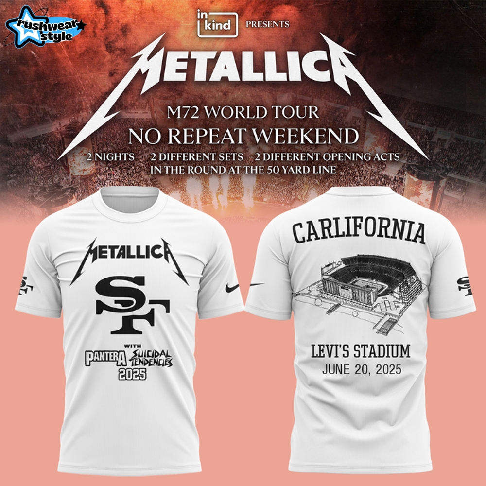 San Francisco 49ers x Metallica M72 World Tour Special Tee San Francisco 49ers x Metallica M72 World Tour Special Tee