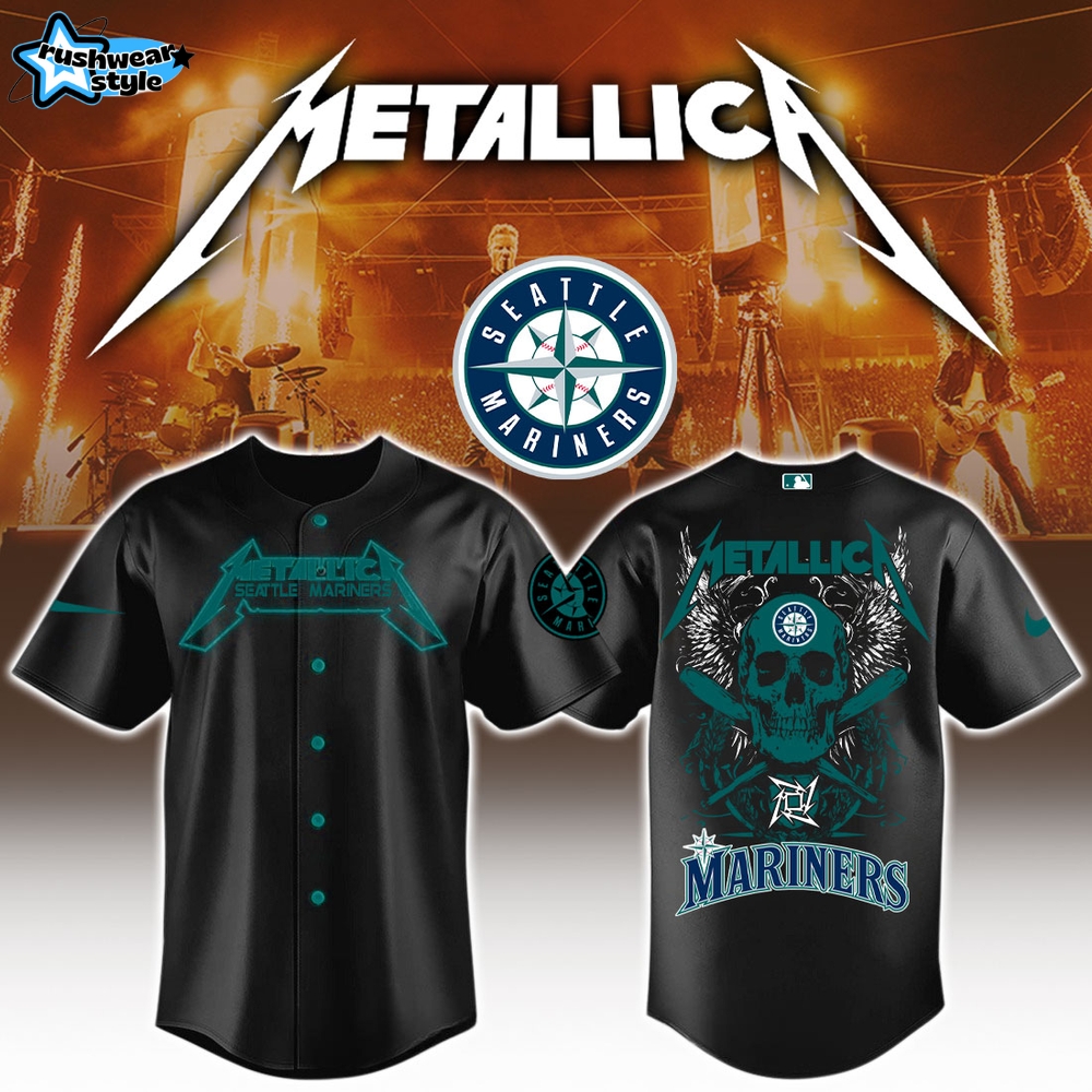 Seattle Mariners MLB x Metallica Jersey Limited Edition Seattle Mariners MLB x Metallica Jersey Limited Edition