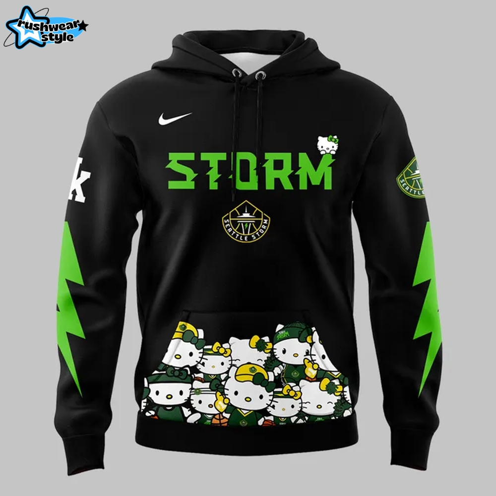 Seattle Storm x Hello Kitty Night Limited Hoodie 2025 Seattle Storm x Hello Kitty Night Limited Hoodie 2025