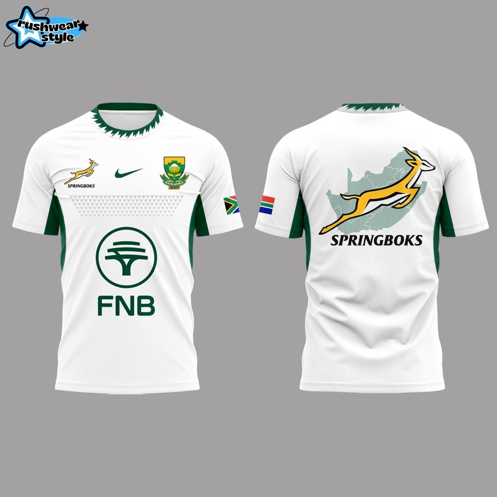 South Africa Springboks 2025 New National Team White Shirt South Africa Springboks 2025 New National Team White Shirt