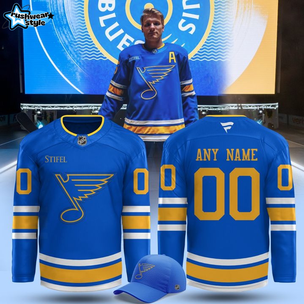 St. Louis Blues New 2025 Custom Blue Hockey Jersey St. Louis Blues New 2025 Custom Blue Hockey Jersey