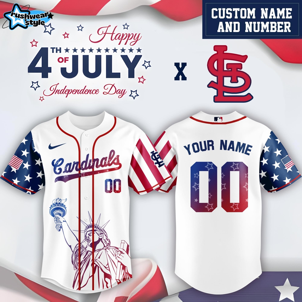 St. Louis Cardinals x 4th Of July USA Baseball Jersey 2025 St. Louis Cardinals x 4th Of July USA Baseball Jersey 2025